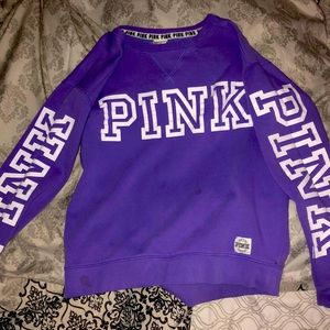 Purple PINK crewneck sweater